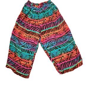 Vintage Jacque & KoKo Wide Leg Pants 18/20 Boho Hippie Artsy Abstract Vacation